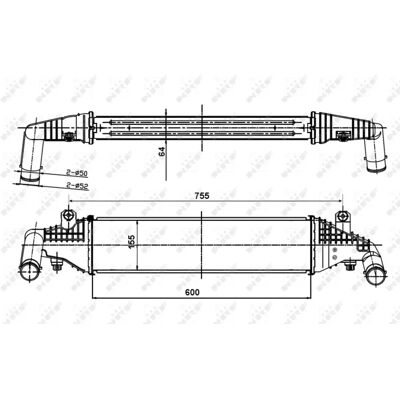 NRF 30364 Intercooler - Luft-till-luft - Mazda 3 5-dörrar NRF 30364 Intercooler - Luft-till-luft - Mazda 3 5-dörrar