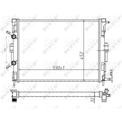 NRF NRF 58329A Aluminium Motor Koelradiator - Koelsysteem NRF NRF 58329A Aluminium Motor Koelradiator - Koelsysteem