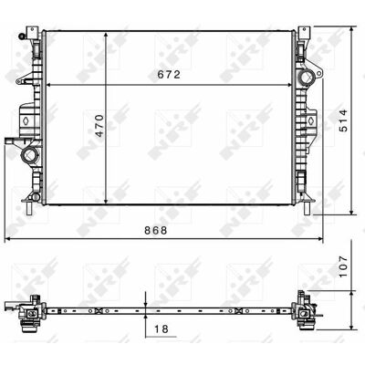 NRF V40 3/5 døre Aluminium Køler - Motorkøling NRF V40 3/5 døre Aluminium Køler - Motorkøling