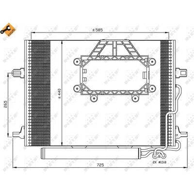 Nrf Aluminium Klimakühler für Mercedes-Benz CLS/E-Klasse - 350211 Nrf Aluminium Klimakühler für Mercedes-Benz CLS/E-Klasse - 350211