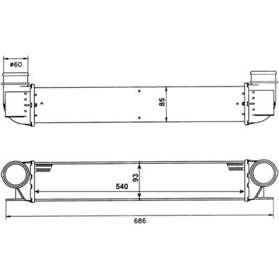 NRF 30129A Intercooler - Luft-Luft, Luft-Vand, BMW 5/7 NRF 30129A Intercooler - Luft-Luft, Luft-Vand, BMW 5/7