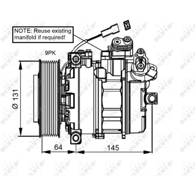 NRF 32821 Klimakompressor - 160cc, PAG-Öl, Denso Kompatibel NRF 32821 Klimakompressor - 160cc, PAG-Öl, Denso Kompatibel