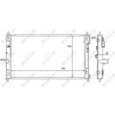 NRF 59089 Säiliö - Alumiini, Muovi - 700mm x 418mm - Säiliö NRF 59089 Säiliö - Alumiini, Muovi - 700mm x 418mm - Säiliö