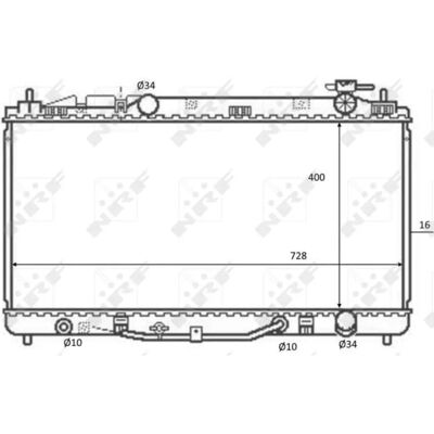 NRF 59079 Jäähdytin - Alumiini - 729x400mm - Sähköhitsattu ritilä - Moottorin jäähdytys NRF 59079 Jäähdytin - Alumiini - 729x400mm - Sähköhitsattu ritilä - Moottorin jäähdytys