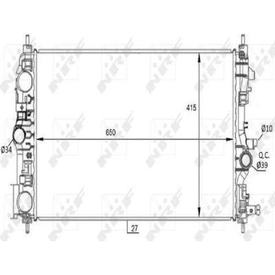 Radiatore NRF Modello 59076 - Sistema di raffreddamento Radiatore NRF Modello 59076 - Sistema di raffreddamento