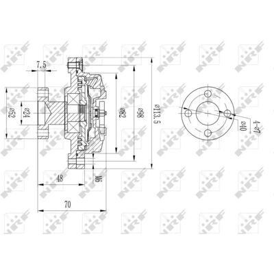 NRF 49609 Visco-Accouplement - Embrayage Ventilateur Radiateur pour Suzuki, Aisin NRF 49609 Visco-Accouplement - Embrayage Ventilateur Radiateur pour Suzuki, Aisin