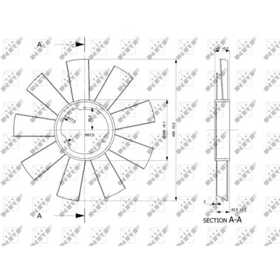 NRF 49812 Roată Ventilator - Răcirea Motorului NRF 49812 Roată Ventilator - Răcirea Motorului