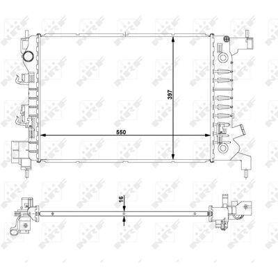 NRF 59149 Aluminium Motorkøler NRF 59149 Aluminium Motorkøler