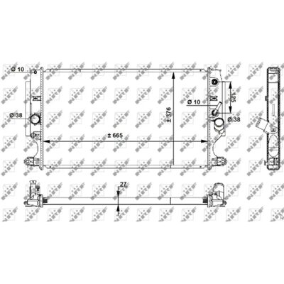 NRF 59202 Toyota Kühler - Wasser-Öl - Gelötete Kühlrippen NRF 59202 Toyota Kühler - Wasser-Öl - Gelötete Kühlrippen