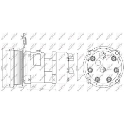 NRF SD7H15 12 PAG 100 Kompressor - Klimaanlage OEM-Teile NRF SD7H15 12 PAG 100 Kompressor - Klimaanlage OEM-Teile