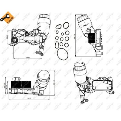 Raffreddatore olio Mercedes-Benz - Raffreddato ad acqua, Facile da installare Raffreddatore olio Mercedes-Benz - Raffreddato ad acqua, Facile da installare