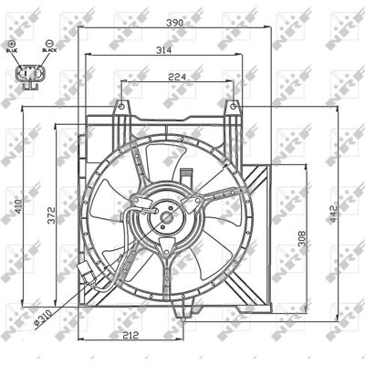 NRF 47742 Nissan Micra 2 Radiator Fan Motor - Cooling System NRF 47742 Nissan Micra 2 Radiator Fan Motor - Cooling System