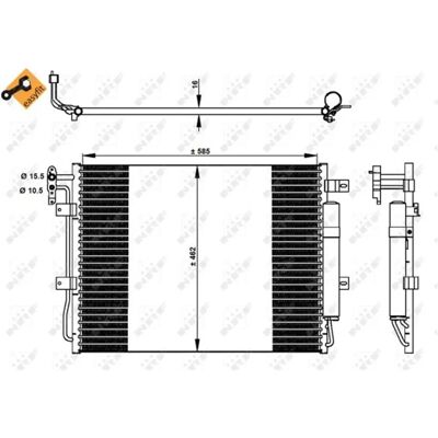 Land Rover JRB500250 Aluminium AC Condenser - Air Conditioner Part Land Rover JRB500250 Aluminium AC Condenser - Air Conditioner Part