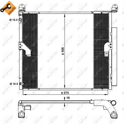 Condensatore aria condizionata NRF 350335 con disidratatore - Condensatore Condensatore aria condizionata NRF 350335 con disidratatore - Condensatore