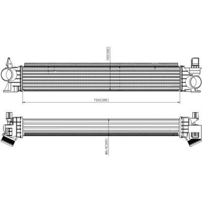 NRF Intercooler für Fiat Ducato III Van 735mm luftgekühlt NRF Intercooler für Fiat Ducato III Van 735mm luftgekühlt