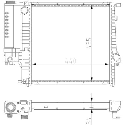 BMW NRF Aluminium Kühler - 53849A - Für 3er, Z1, Z3, Skoda Octavia BMW NRF Aluminium Kühler - 53849A - Für 3er, Z1, Z3, Skoda Octavia