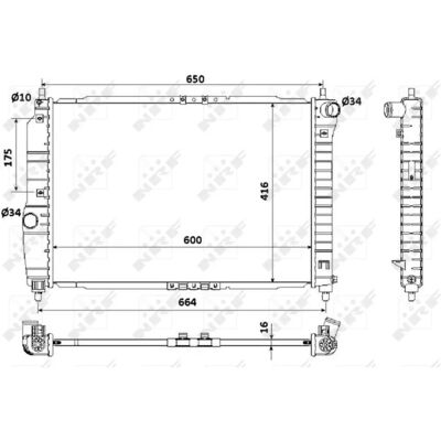Radiador de aluminio Chevrolet Daewoo 53902A - Radiador Radiador de aluminio Chevrolet Daewoo 53902A - Radiador
