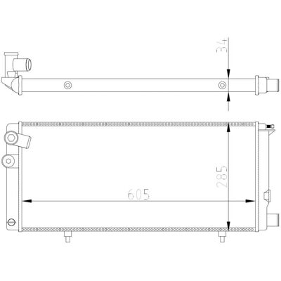 NRF 54628A Aluminium Kühler für Peugeot 205 - Mechanisch gefügte Kühlrippen NRF 54628A Aluminium Kühler für Peugeot 205 - Mechanisch gefügte Kühlrippen