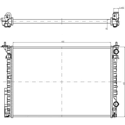 NRF 58242A Alumiininen jäähdyttimen radiatori Renault Espace Laguna - Radiator NRF 58242A Alumiininen jäähdyttimen radiatori Renault Espace Laguna - Radiator