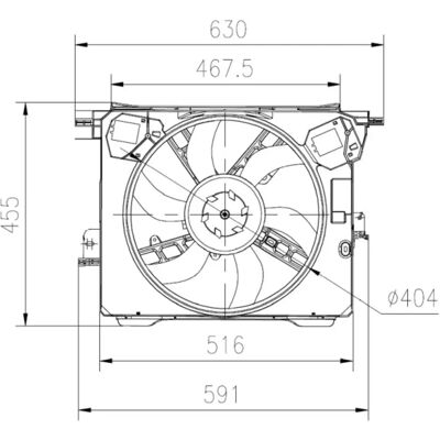 NRF 4539064300 Ventola di raffreddamento Smart Forfour/ Fortwo NRF 4539064300 Ventola di raffreddamento Smart Forfour/ Fortwo
