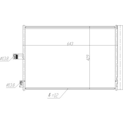 NRF 350457 Ilmastointikondensaattori - 620mm Kierre NRF 350457 Ilmastointikondensaattori - 620mm Kierre