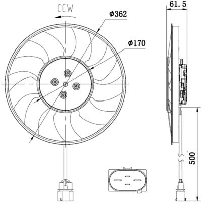 NRF A5 Q7 - Radiatorfläktmotor NRF A5 Q7 - Radiatorfläktmotor