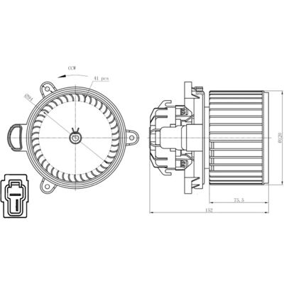 NRF 34279 Ventilador de habitáculo - Interior blower NRF 34279 Ventilador de habitáculo - Interior blower