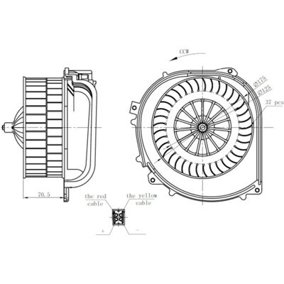 NRF 34282 Ventilation d'air - Ventilateur rectangulaire pour cabine NRF 34282 Ventilation d'air - Ventilateur rectangulaire pour cabine