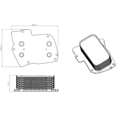 NRF 31826 - Wasserkühlter Ölkühler - mit Dichtung NRF 31826 - Wasserkühlter Ölkühler - mit Dichtung