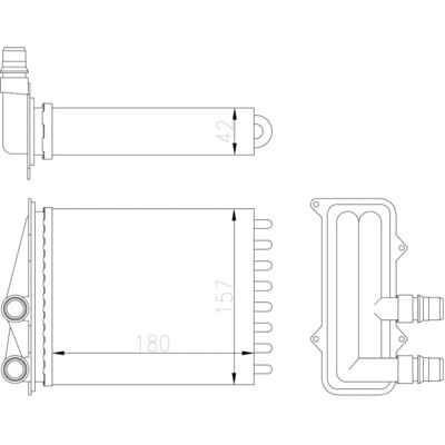 NRF 54412 Heater Radiator - Vehicle Heating System NRF 54412 Heater Radiator - Vehicle Heating System