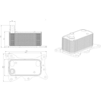 NRF 31835 Vattentempad oljekylare - Mercedes-Benz A, B, GLA NRF 31835 Vattentempad oljekylare - Mercedes-Benz A, B, GLA
