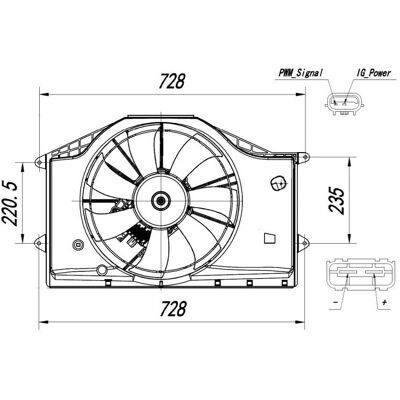 NRF Model 47939 Honda Radiator Ventilator - Motor NRF Model 47939 Honda Radiator Ventilator - Motor