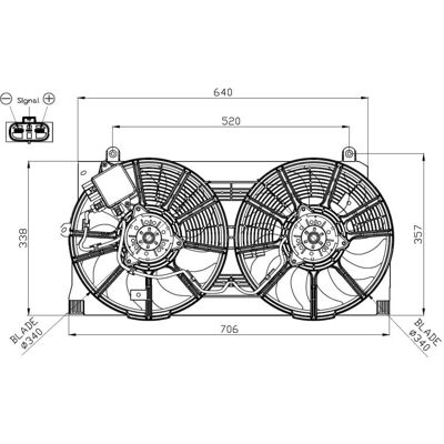 NRF 47943 Radiatorventilator Motor til Nissan X-Trail - Radiatorventilator NRF 47943 Radiatorventilator Motor til Nissan X-Trail - Radiatorventilator