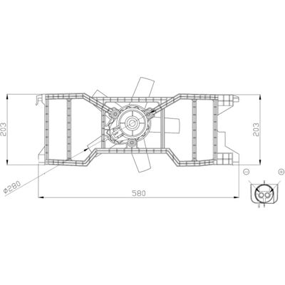 NRF 47944 Radiator Fan Motor - Ford Fiesta 5, Fusion Break NRF 47944 Radiator Fan Motor - Ford Fiesta 5, Fusion Break
