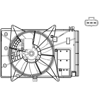 NRF 47949 Motore Ventola Radiatore - 12V NRF 47949 Motore Ventola Radiatore - 12V