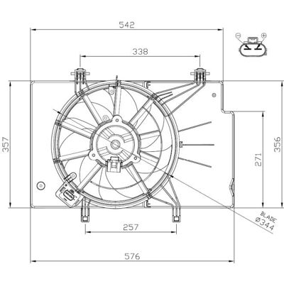 NRF 47957 Radiatorventilator til Ford: Fiesta 6, B-Max - Radiatorventilator NRF 47957 Radiatorventilator til Ford: Fiesta 6, B-Max - Radiatorventilator
