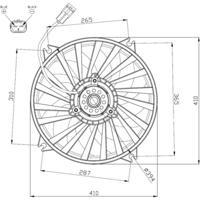 NRF 47962 Radiatorfläktmotor - 12V, 160W - Utan fläktkåpa NRF 47962 Radiatorfläktmotor - 12V, 160W - Utan fläktkåpa