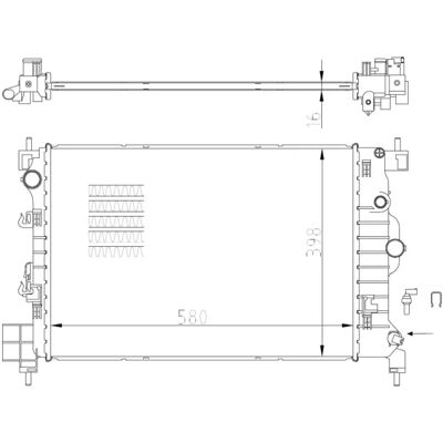 NRF 550003 Aluminium Radiator - Kylsystem NRF 550003 Aluminium Radiator - Kylsystem