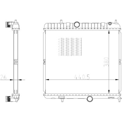 Radiatore in alluminio NRF 550021 - Raffreddamento - Peugeot 3008 I, Citroën DS5 Radiatore in alluminio NRF 550021 - Raffreddamento - Peugeot 3008 I, Citroën DS5