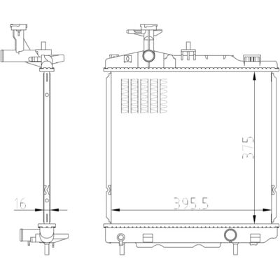 NRF 550022 Aluminium Radiator - 375x400mm - Svarvad kylfläns NRF 550022 Aluminium Radiator - 375x400mm - Svarvad kylfläns