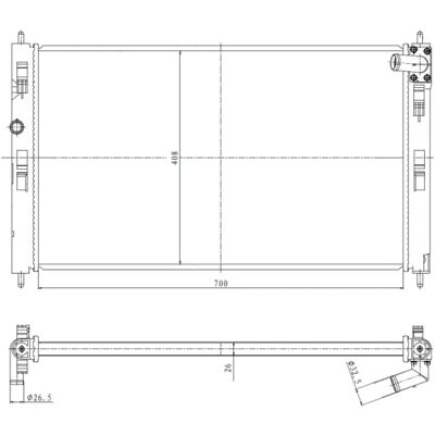 Radiatore in alluminio NRF 550023 - Alette saldate, 700mm x 408mm - Per Citroën C4 Aircross, Mitsubishi ASX, Peugeot 4008 Radiatore in alluminio NRF 550023 - Alette saldate, 700mm x 408mm - Per Citroën C4 Aircross, Mitsubishi ASX, Peugeot 4008