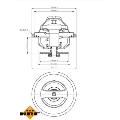 NRF 725047 Thermostat - Wasser, ohne Gehäuse, 75°C - Thermostat NRF 725047 Thermostat - Wasser, ohne Gehäuse, 75°C - Thermostat
