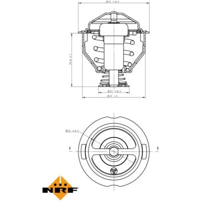 Termostat de apă NRF Model 725090 pentru Volkswagen - 80°C Termostat de apă NRF Model 725090 pentru Volkswagen - 80°C