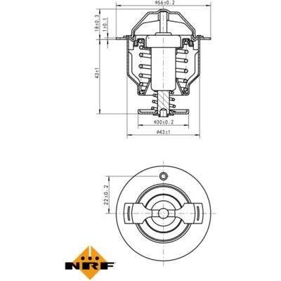 NRF 725119 Termostato de água - Thermostat d'eau para Toyota, Mitsubishi, Hyundai, Nissan NRF 725119 Termostato de água - Thermostat d'eau para Toyota, Mitsubishi, Hyundai, Nissan