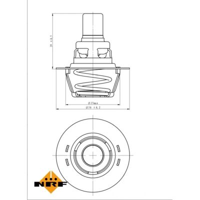 NRF Modell 725141 Flüssigkeitskühler Thermostat NRF Modell 725141 Flüssigkeitskühler Thermostat