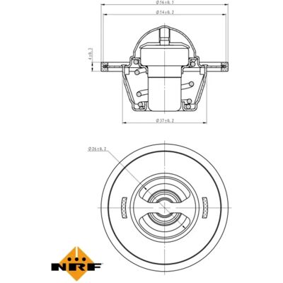 NRF Modell 725156 Wasserthermostat - Thermostat ohne Gehäuse NRF Modell 725156 Wasserthermostat - Thermostat ohne Gehäuse