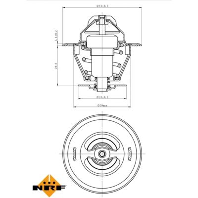 NRF 725161 Wasserthermostat - Ford Sierra Mk2 NRF 725161 Wasserthermostat - Ford Sierra Mk2