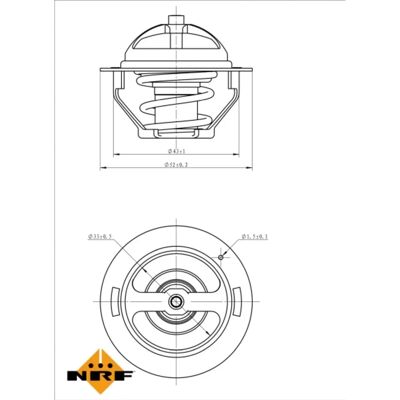 NRF 725181 Wasserthermostat - Ohne Gehäuse - Renault & Nissan NRF 725181 Wasserthermostat - Ohne Gehäuse - Renault & Nissan