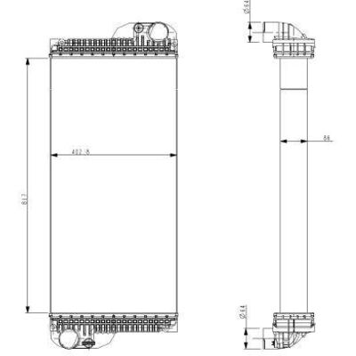 NRF 817 403 86 Aluminiumikaluste Juotettu jäähdyttimen ritilä - Radiator NRF 817 403 86 Aluminiumikaluste Juotettu jäähdyttimen ritilä - Radiator