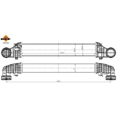 Mercedes-Benz Intercooler - Ilma-ilma ja ilma-vettä - E-luokka, CLS - 105x72x645mm Mercedes-Benz Intercooler - Ilma-ilma ja ilma-vettä - E-luokka, CLS - 105x72x645mm